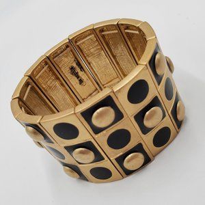 Lia Sophia Gold & Black Bracelet Cuff